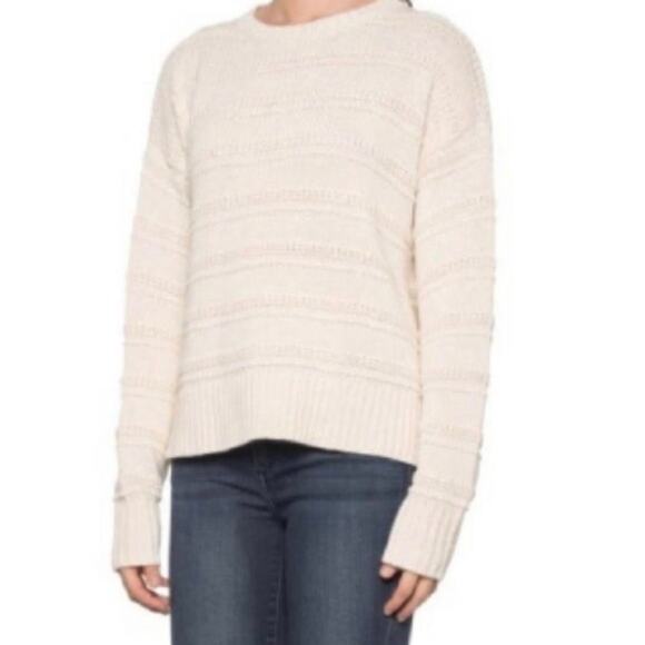 Cupcake And Cashmere Chunky Cable Knit Pullover Sweater‎ Cream Oversized Medium - Picture 1 of 9